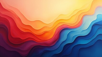 Fototapeta premium Abstract Colorful Wavy Paper Cut Background