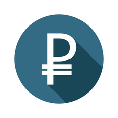 Symbolizing the strength of Russia s currency Ruble against a backdrop of economic currents digital graphic with flat