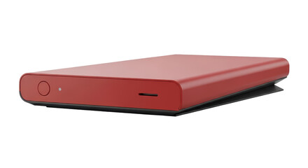 Isolated Red Hard Drive