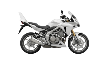 Isolated White Motorcycle