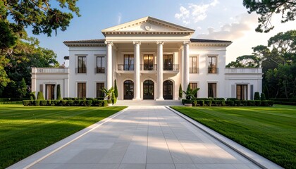 Obraz premium modern house against the sky