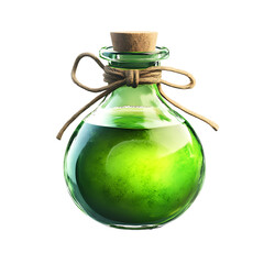 Emerald Hour Elixir AI Generated Isolated On Clean Background
