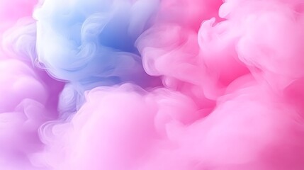 Abstract mix of vibrant pastel colors, blending into soft clouds