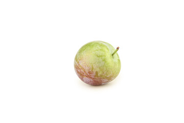 Fresh Sichuan Phoenix Plum Fruit Isolated on White Background