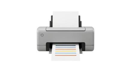 Isolated Printer with Paper