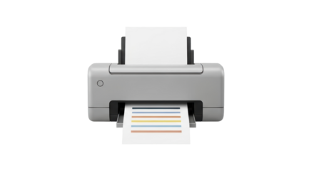 Isolated Printer with Paper