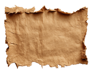 Aged, torn cardboard sheet