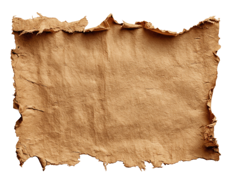 Aged, torn cardboard sheet