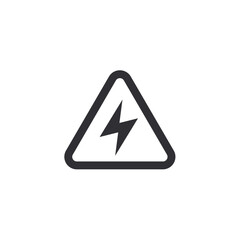 Danger warning icon. Risk sign. Sign of lightning. Electricity icon. Over voltage. Transformer pictogram. Alert sign. Danger sign. Electrical safety. High voltage. Charging icon. Thunderbolt. Caution 