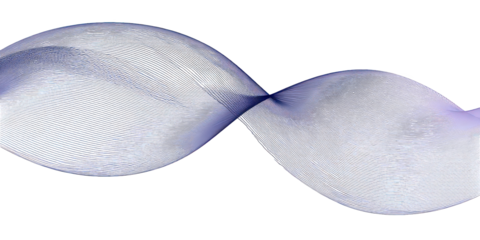 Abstract Silver Swirling Form on Black Background