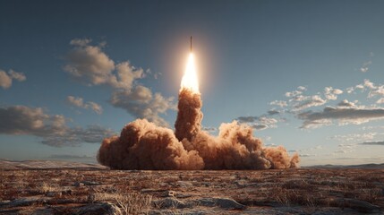 balistic missile launch, generated image