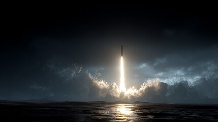 balistic missile launch, generated image