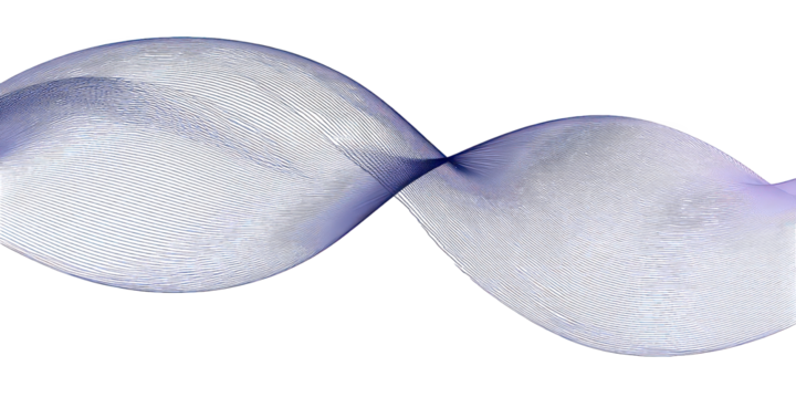 Abstract Silver Swirling Form on Black Background