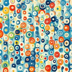 Abstract pattern of multicolored circles