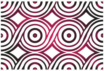 Retro inspired abstract circular seamless pattern in green tones