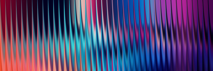 Abstract background with vertical lines and colorful iridescent gradient effect