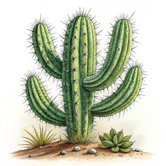 cactus isolated on white background