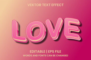 editable love text effect
