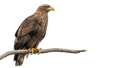 Isolated Eagle Perched on Branch