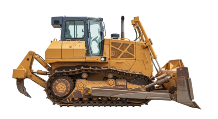 Isolated Yellow Bulldozer