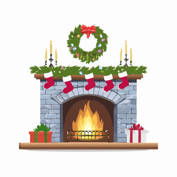 Weihnachtlicher Kamin