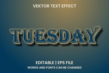 editable Tuesday text effects
