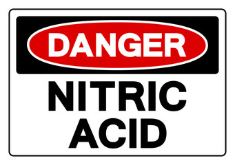 Danger Nitric Acid Symbol Sign,Vector Illustration, Isolate On White Background Label.EPS10