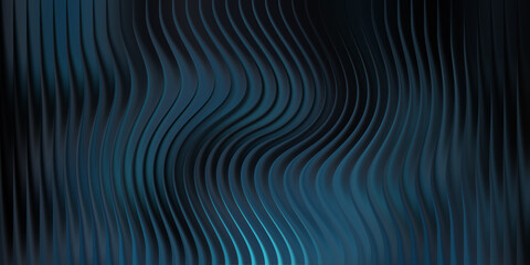 Abstract background with wavy lines in shades of blue and black color