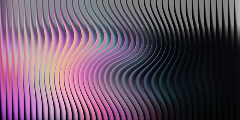 Abstract background with vertical wavy lines and colorful gradient effect