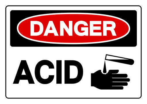 Danger Acid Symbol Sign,Vector Illustration, Isolate On White Background Label.EPS10