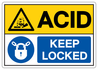 Fototapeta premium Acid Keep Locked Symbol Sign,Vector Illustration, Isolate On White Background Label.EPS10