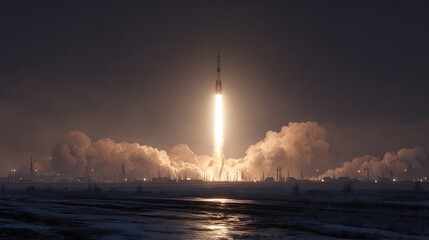 balistic missile launch, generated image