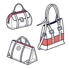 Minimal Flat Bag Icon Pack | Stylish Women’s Handbag Vector Set