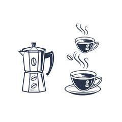 Stylish Coffee Mug Design Set | Cafe Branding & Espresso Vector