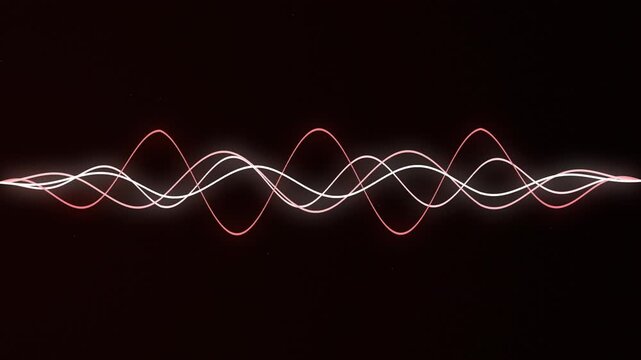 sinusoidal thin lines on a black background