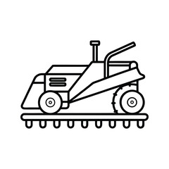 Fototapeta premium Outline icon of a double moldboard plow for agriculture and farming