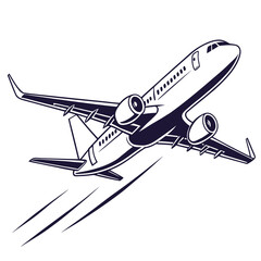 Commercial airplane taking off