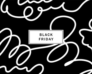 Black Friday Sale Card Design. Minimalist Abstract Discount Black Friday Event Poster Graphic Decoration.