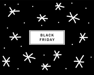 Black Friday Sale Card Design. Minimalist Abstract Discount Black Friday Event Poster Graphic Decoration.