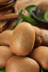 Fresh Cuixiang Kiwifruit from Shaanxi China - Organic Brown Fuzzy Fruit Close-up