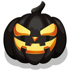 Black Halloween pumpkin jack o lantern