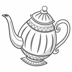 Vintage teapot for tea time and decoration