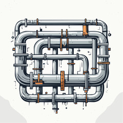 Complex Network of Interconnected Metal Pipes