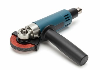 Handheld Angle Grinder on White Background