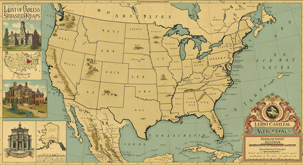 old map of south america