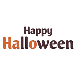 Fototapeta premium A cheerful Halloween greeting with stylized text.