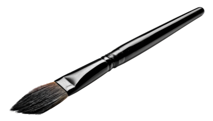 Black angled paintbrush,  fine tip