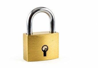 Naklejka premium Padlock on White Background, Security Concept