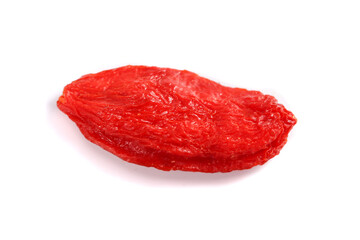 Fototapeta premium Dried Red Goji Berry Wolfberry from Xinjiang on White Background for Health Tea