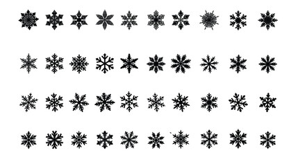 Snowflake Icon Set Vector Collection